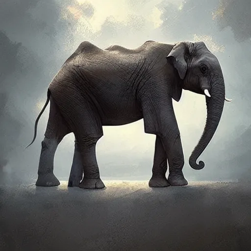 Prompt: 🐘, Greg rutkowski, Trending artstation, cinematográfica, digital Art