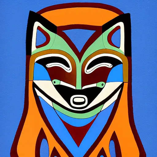 Image similar to wolf. pacific northwest coast, haida gwaii, haida, formline, native art, tribal art, haida, clean, symmetrical