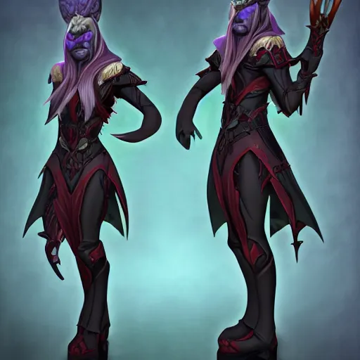 Image similar to xithrel the aetherborn hex blade warlock, full body, fantasy