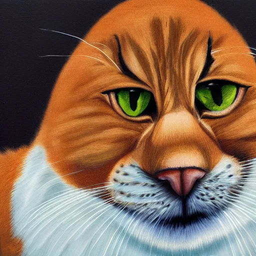 Image similar to portrait of garfield by daniel farson