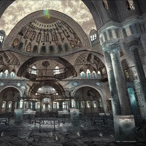 Image similar to istanbul, lovecraft, cosmic horror, highly detailed, octane render, photorealistic