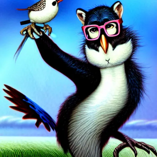 Image similar to john oliver as a bird fursona, by greg staples, furry, digital art