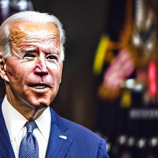 Prompt: Joe Biden pressing the nuke button