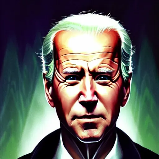 Image similar to portrait of Joe Biden as Neo from the matrix, ethereal, handsome, D&D, fantasy, intricate, elegant, highly detailed, digital painting, artstation, concept art, matte, sharp focus, illustration, art by Artgerm and Greg Rutkowski and Alphonse Mucha