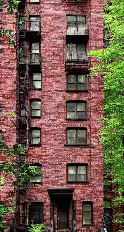 Prompt: (((((a manhattan brick brownstone deep in the forest))))) by Max Maximov!!!!!!!!!!!!!!!!!!!!!!!!!!!