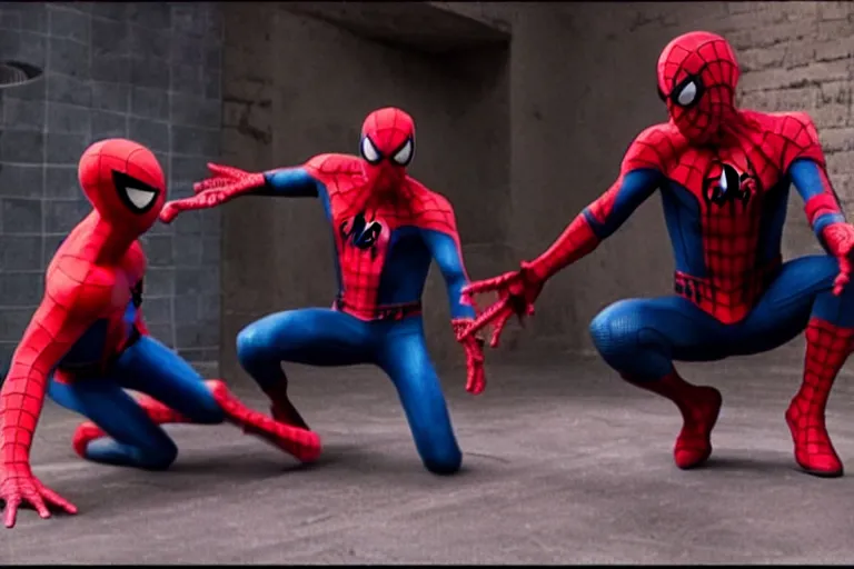 Image similar to Spider-Man fighting vicious Venom live action fight scene by Emmanuel Lubezki