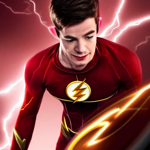 Prompt: barry allen as the flash, trending on artstation, deviantart, 4k,