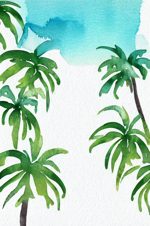 Image similar to minimalist watercolor art of rio beach, illustration, vector art