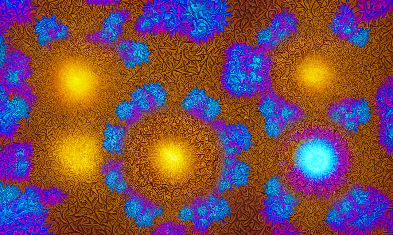 Image similar to mandelbrot 3 d volume fractal mandala ceramic chakra digital color stylized concept substance patern texture natural color scheme, global illumination ray tracing hdr fanart arstation by sung choi and eric pfeiffer and gabriel garza and casper konefal