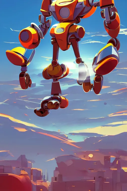 Image similar to metabots medabots medarotto medarot robot minimalist comics, behance hd by jesper ejsing, by rhads, makoto shinkai and lois van baarle, ilya kuvshinov, rossdraws global illumination ray tracing hdr radiating a glowing aura