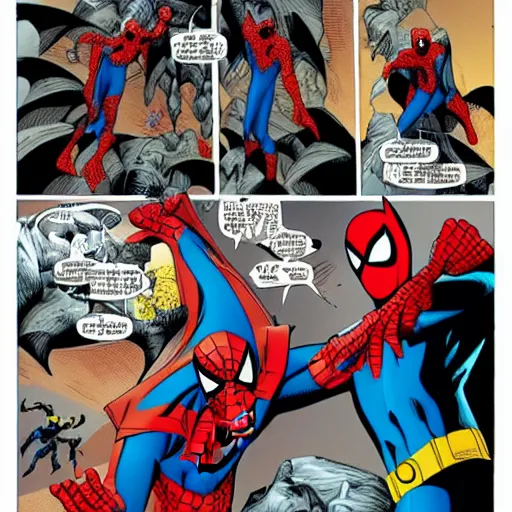 Image similar to spiderman and batman fighting against homelander