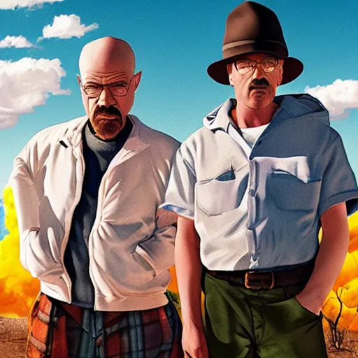 Prompt: poster for breaking bad, the movie, pixar remake