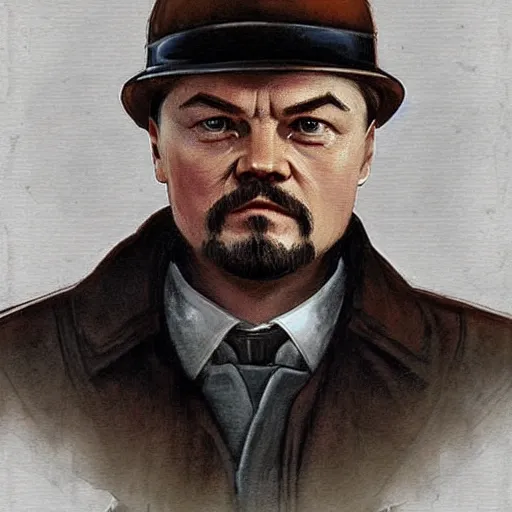 Prompt: russian bolshevik leader vladimir lenin played by leonardo dicaprio in team fortress 2 style, epic, tragic, military art, fantasy, hd shot, digital portrait, beautiful, artstation, comic style, by artgerm, guy denning, jakub rozalski, magali villeneuve and charlie bowater