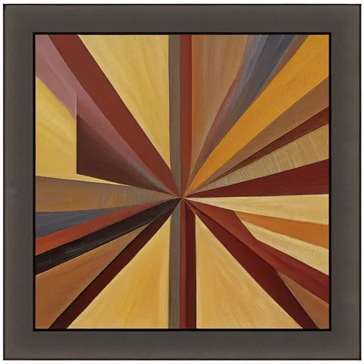 Prompt: masterpiece painting of hundreds of three - quarter angle square shapes in rich earthy tones. abstract quality with an engineering feel.