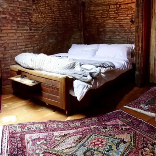 Prompt: the cosiest bed in the world