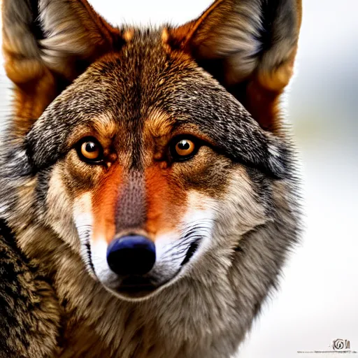 Image similar to professional photograph of a brown red wolf, high quality, hd, 8 k, 4 k, magnificent, award - winning, nature, nature photography, awe - inspiring, highly detailed, amazing