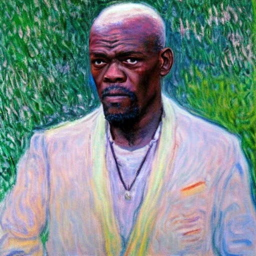 Image similar to samuel l jack portrait by claude monet