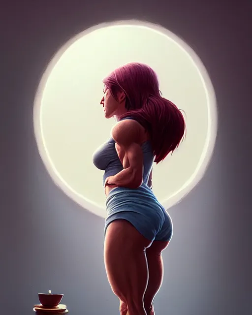 Prompt: highly detailed vfx portrait of, woman getting progressively older muscular by stephen bliss, chalk, unrealengine, greg rutkowski, loish, rhads, beeple, chalk, makoto shinkai and lois van baarle, ilya kuvshinov, rossdraws, tom bagshaw, basil gogos