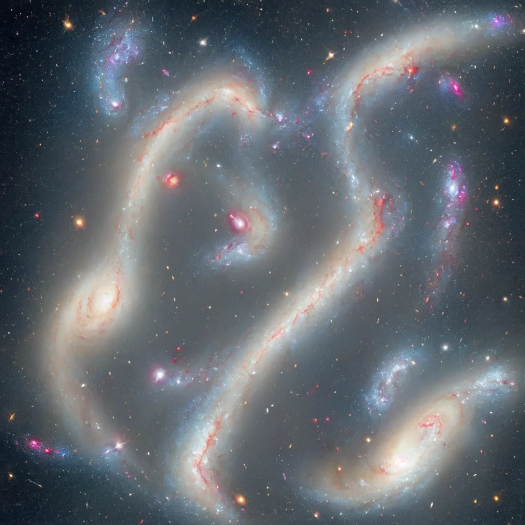 Image similar to two galaxies colliding