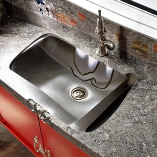 Image similar to a sink that is themed after jar jar binks