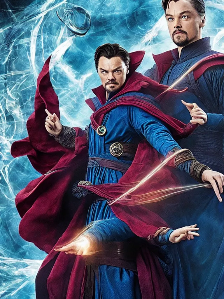 Image similar to Leonardo Di Caprio as Doctor Strange