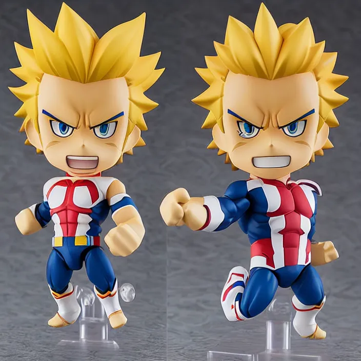 Prompt: (All might), An anime Nendoroid of (All might), figurine, detailed product photo