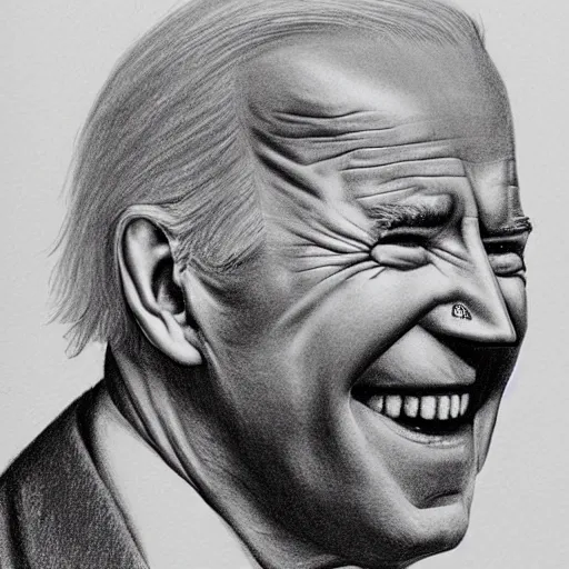Prompt: drawing, Joe Biden dressed as a dinosaur, open-faced