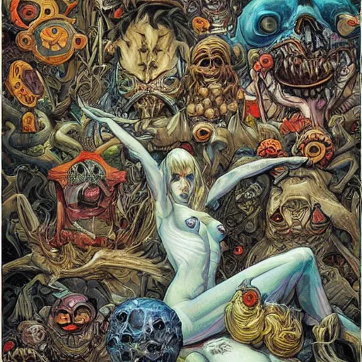 Prompt: deadly sins, lowbrow art by James gurney and James jean