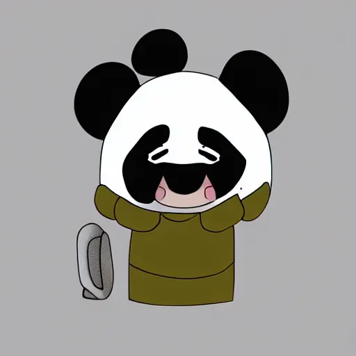 Image similar to cute anthro anime panda, digital art