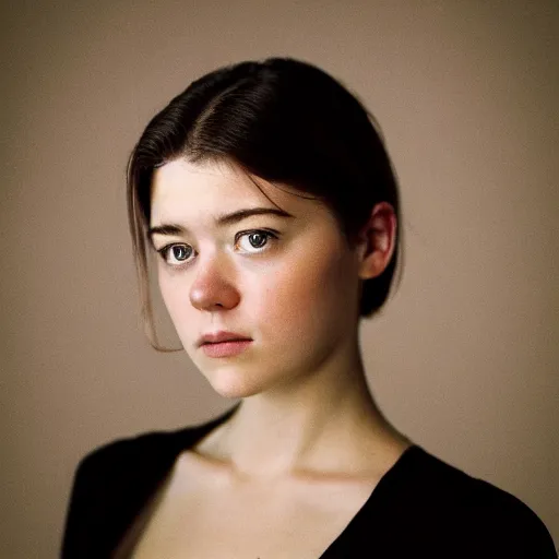 Prompt: a masterpiece portrait photo of a beautiful young woman who looks like a tiny mary elizabeth winstead, symmetrical face