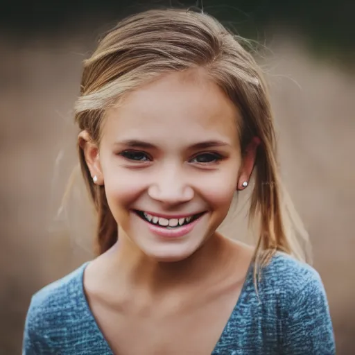 Prompt: photography of a girl smiling at the camera