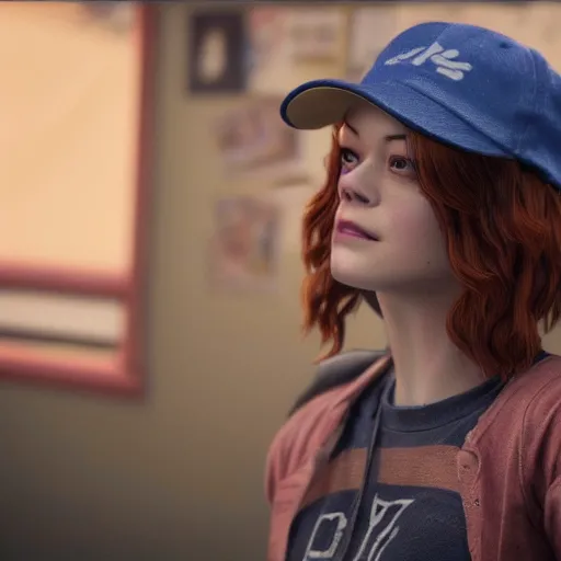 Image similar to jane levy in life is strange, highly detailed, high quality, hd, 4 k, 8 k, canon 3 0 0 mm, professional photographer, 4 0 mp, lifelike, top - rated, award winning