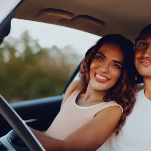 Image similar to couple in a car