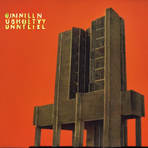 Prompt: brutalism unenthusiastic | album artwork, used lp ( 1 9 8 8 )