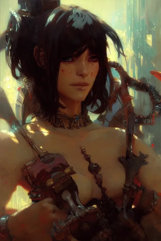 Image similar to nyanners portrait dnd, painting by gaston bussiere, craig mullins, greg rutkowski, yoji shinkawa