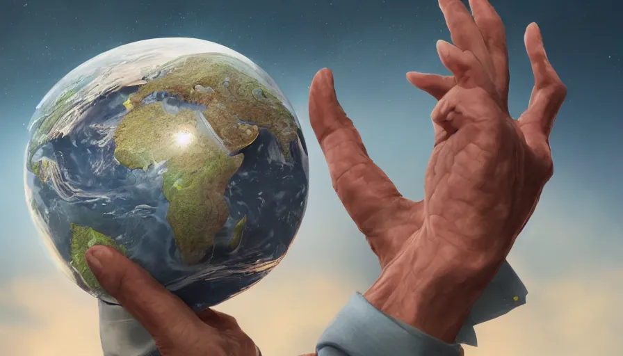 Prompt: joe biden holds the world in his hands, hyperdetailed, artstation, cgsociety, 8 k