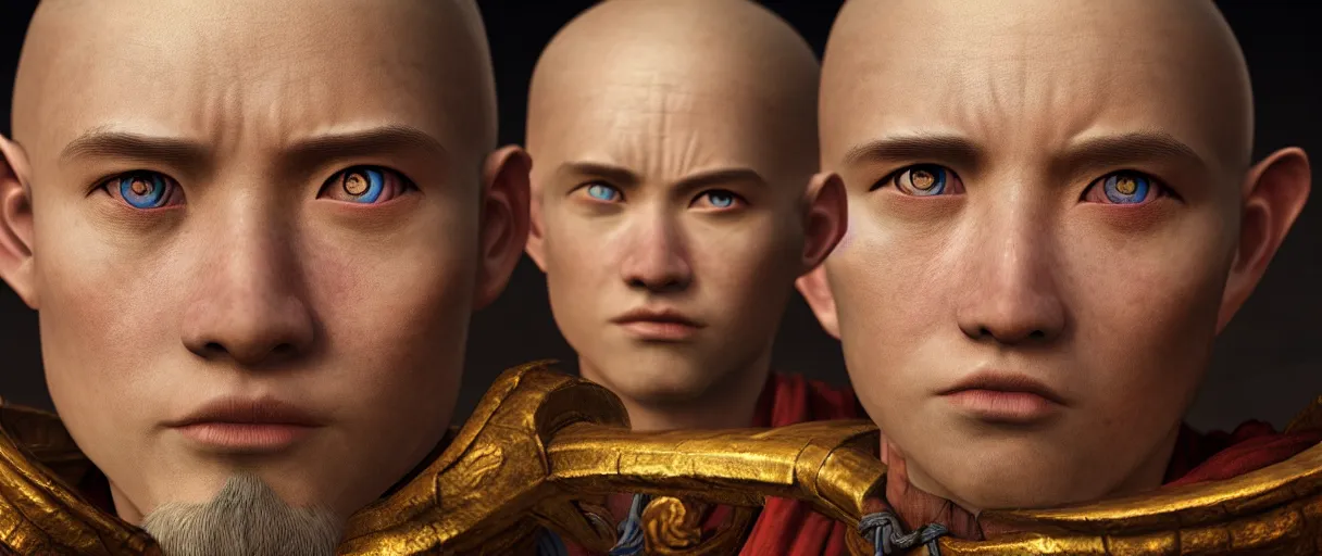 Image similar to hyperrealist highly detailed english medieval portrait of a master earthbender man, concept art avatar the last airbender dramatic studio lighting cell shaded 8k wide angle shallow depth of field