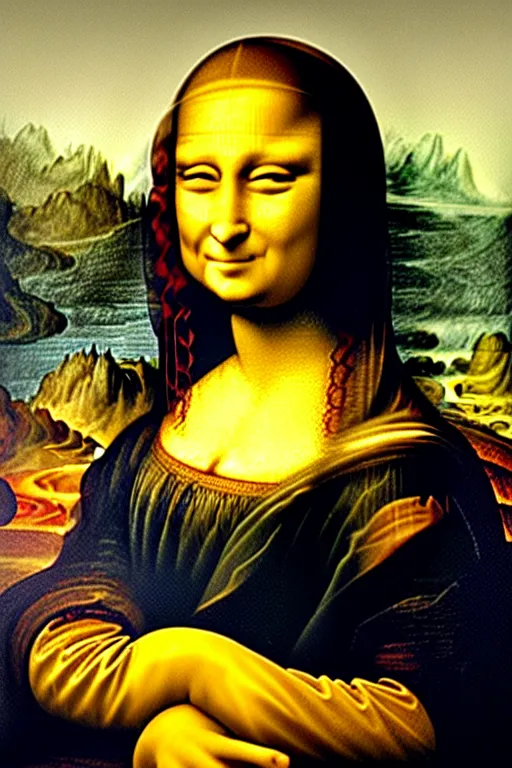 Image similar to Mona Lisa as Homer Simpson,