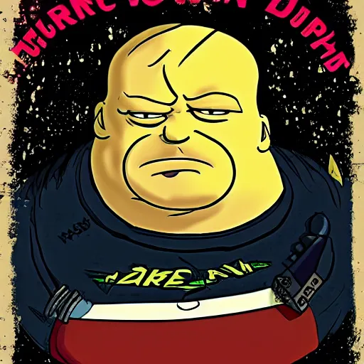 Prompt: baron harkonnen dune in the style of simpsons