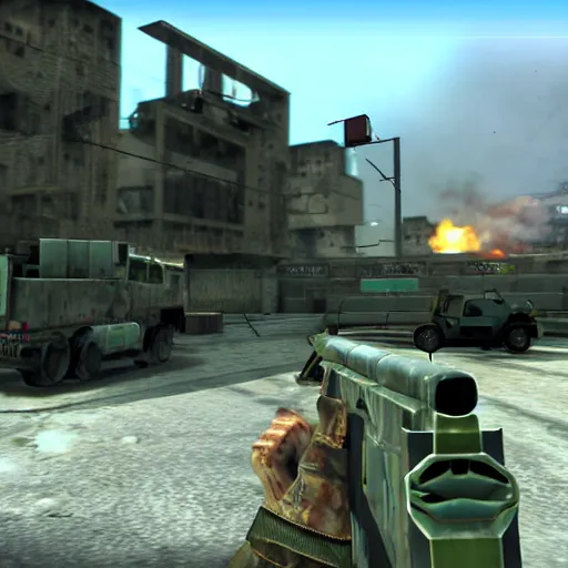 Image similar to Modern Warfare 2 tactical nuke called by Luigi in game screenshot