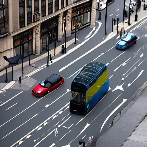 Prompt: a typical london bus crashing with a gigantic nike air max 9 0 in the 5 th avenue, new york, realistic, by origiful, 4 k