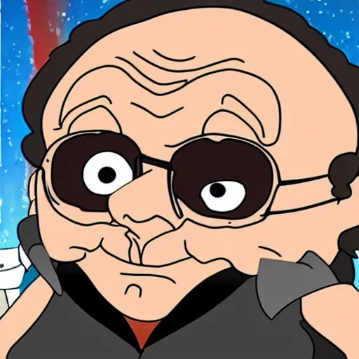 Prompt: Danny Devito in the style of Rick & Morty