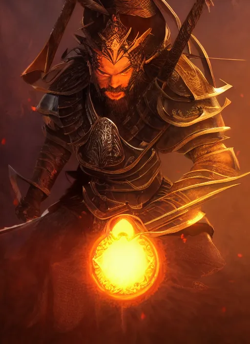 Image similar to samurai, ultra detailed fantasy, elden ring, realistic, dnd character portrait, full body, dnd, rpg, lotr game design fanart by concept art, behance hd, artstation, deviantart, global illumination radiating a glowing aura global illumination ray tracing hdr render in unreal engine 5