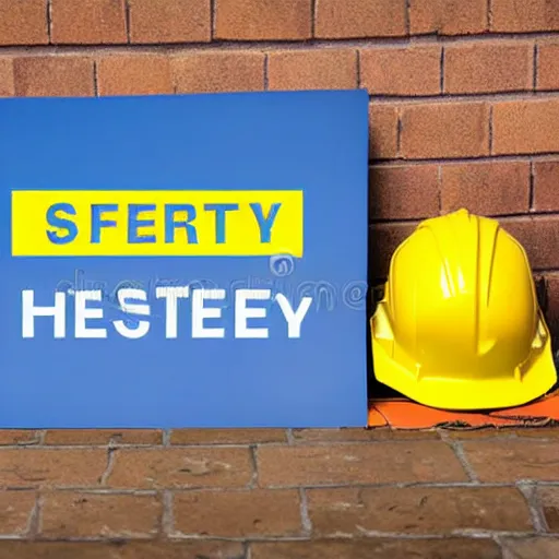 Image similar to OHS WHS occupational health safety workplace safety, text poster, hard hat, office stock image style