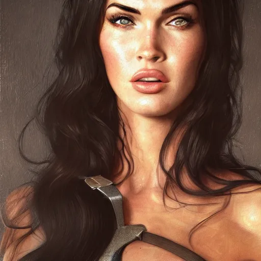 Prompt: portrait of megan fox as an anthropomorphic, au naturel, hyper detailed, digital art, trending in artstation, cinematic lighting, studio quality, smooth render, unreal engine 5 rendered, octane rendered, art style by klimt and nixeu and ian sprigger and wlop and krenz cushart.