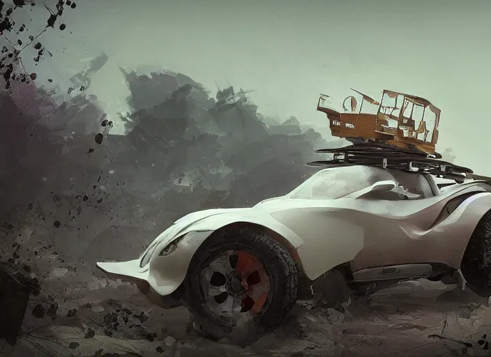 Image similar to a beautiful concept design of an old car converted into offroad sport. car design by cory loftis, fenghua zhong, ryohei hase, ismail inceoglu and ruan jia, henrik fisker and bruce kaiser and scott robertson and dmitry mazurkevich and doruk erdem and jon sibal, volumetric light.