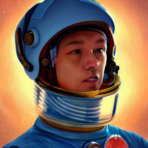 Image similar to astronaut, portrait by bagshaw tom, illustration painting, detailed illustration, hd, digital art, overdetailed art, concept art, detailed, overdetailed art, concept art, trending on artstation