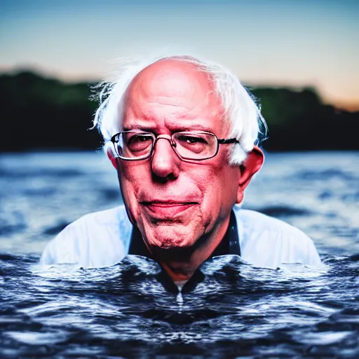 Image similar to Bernie Sanders as a Mermaid, perfect face, intricate, Sony a7R IV, symmetric balance, polarizing filter, Photolab, Lightroom, 4K, Dolby Vision, Photography Award