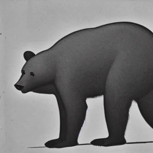 Prompt: 1 9 3 0's animation, bear
