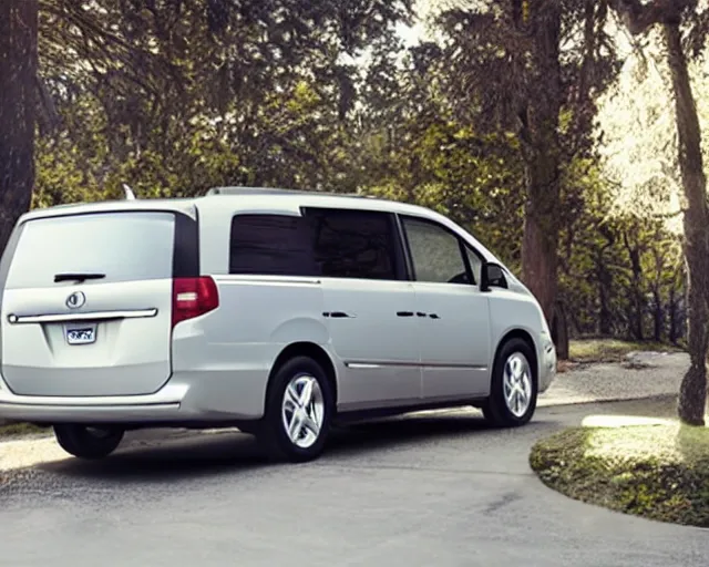 Prompt: tv commercial still, the most practical minivan in america, cdx